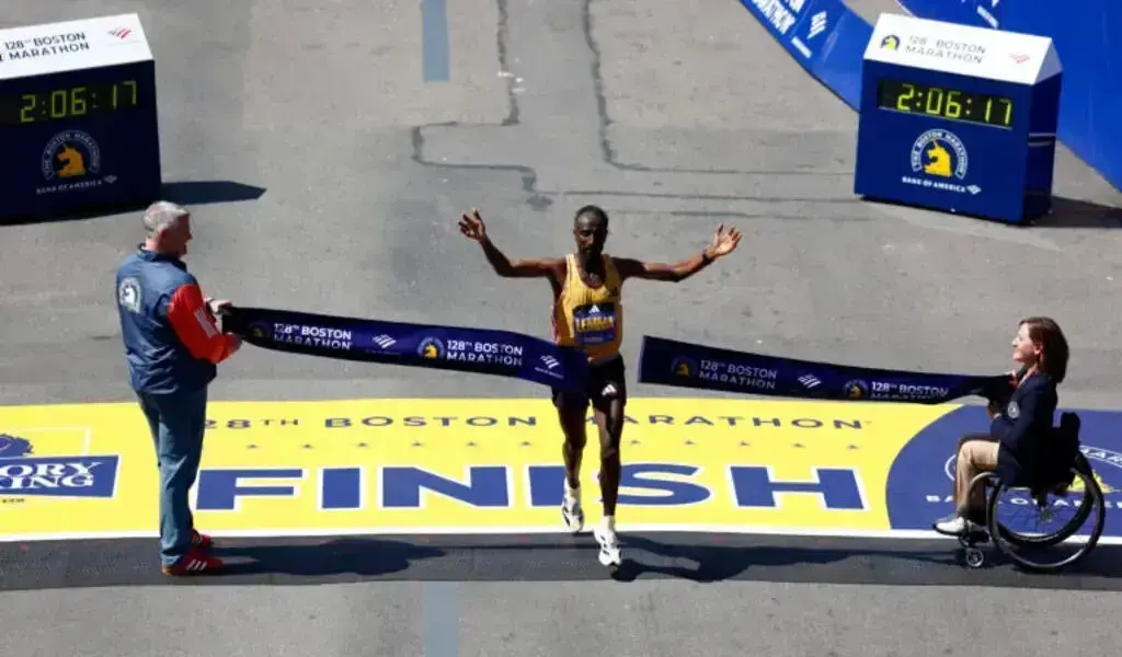 Runner-Up In The 2024 Boston Marathon, Sisay Lemma Of Ethiopia