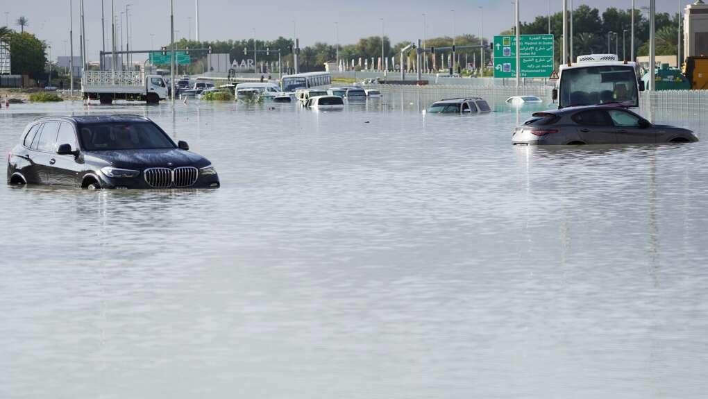 vehicles sit abandoned in floodwater 1 6850982 1713376049685