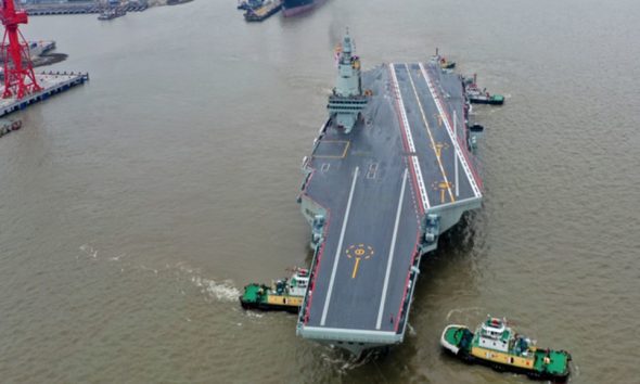China Sea Trials Next-Generation Aircraft Carrier the Fujian