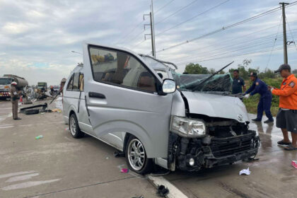 Passenger van crash