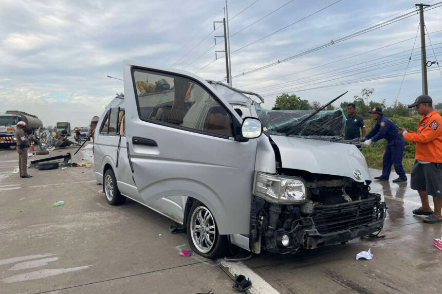 Passenger van crash