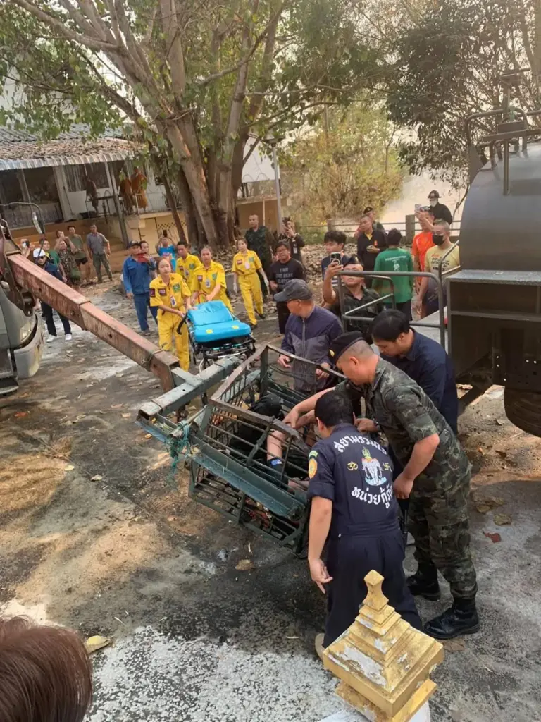 Chiang Rai Man Escapes Death After Starting Fire