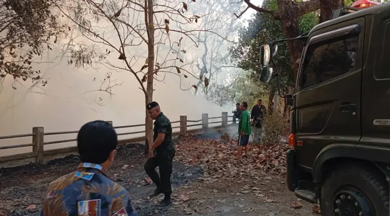 Chiang Rai Man Escapes Death After Starting Fire