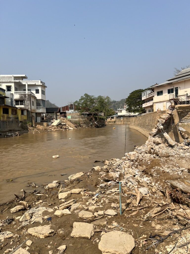 Tachileik, Myanmar Flood Prevention Work Sai River