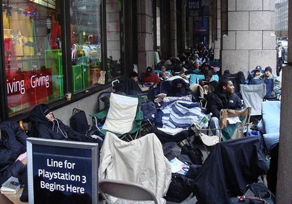 Camping Out at Gamestop