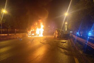 Million Dollar Ferrari F8 Tributo Destroyed in Fiery Crash in Bangkok