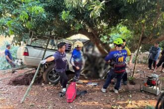 Pickup Plunges Off Cliff in Chiang Rai