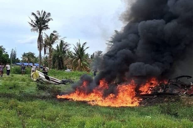 Police Bell 212 Helicopter Crash Kills 3 in Western Thailand