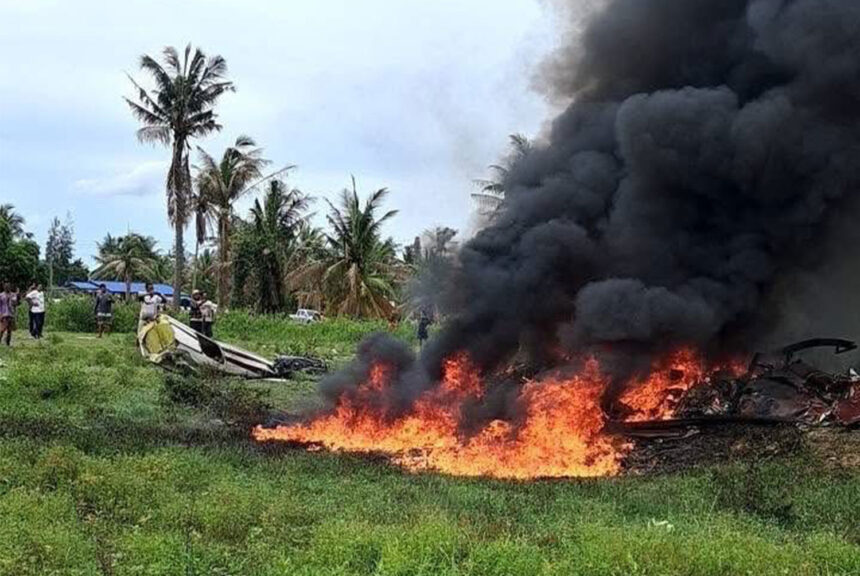 Police Bell 212 Helicopter Crash Kills 3 in Western Thailand