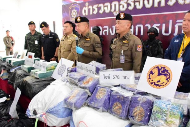 Chiang Rai Police Seize Over a Ton of Drugs