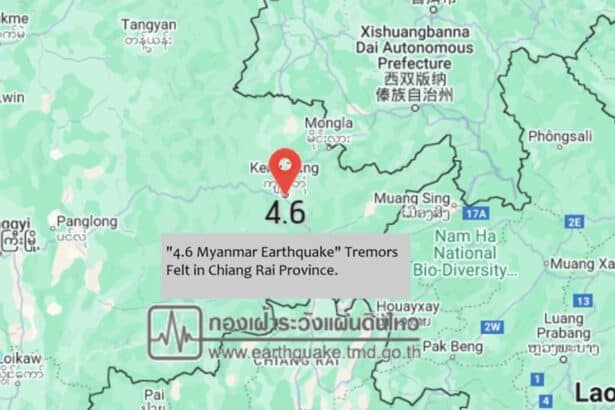 4.6 earthquake, myanmar felt in Chiang Rai Province