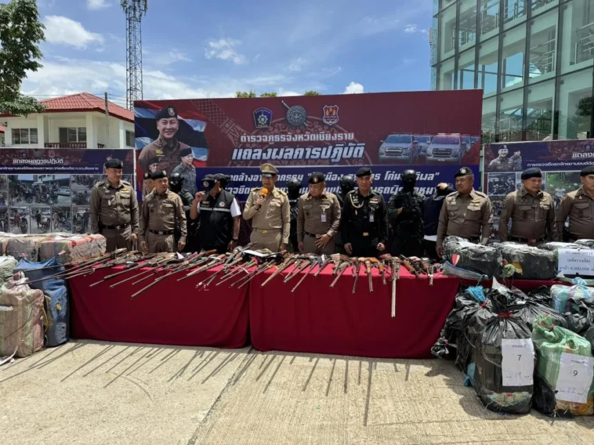 Chiang Rai Police Seize Drugs and Guns
