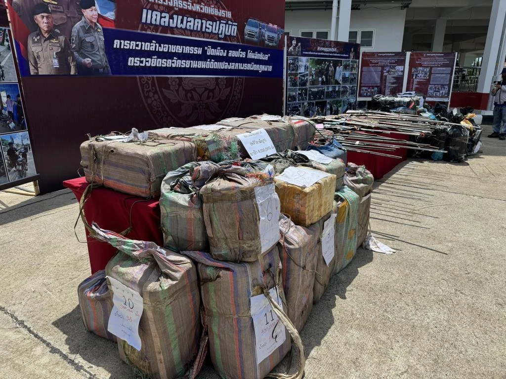 Chiang Rai Police Seize Drugs and Guns
