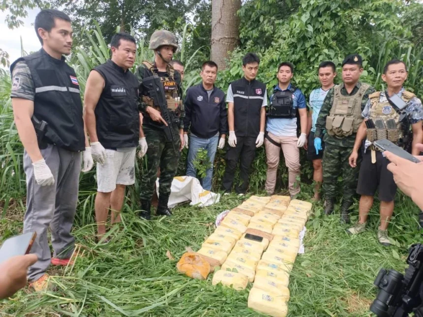 Anti-Drug Task Force Seizes Methamphetamine at Mae Ai Border in Chiang Mai