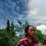 Mount Lewotobi Laki-Laki erupts, Bali, Indonesia