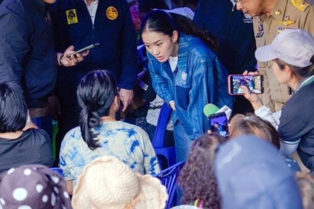 Prime Minister Paetongtarn Shinawatra visits flood victions in Chiang Rai Province