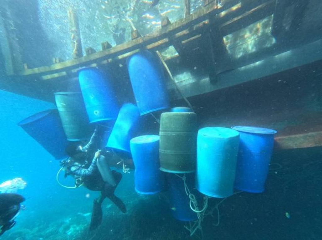 sunken freighter in Mu Ko Surin National Park