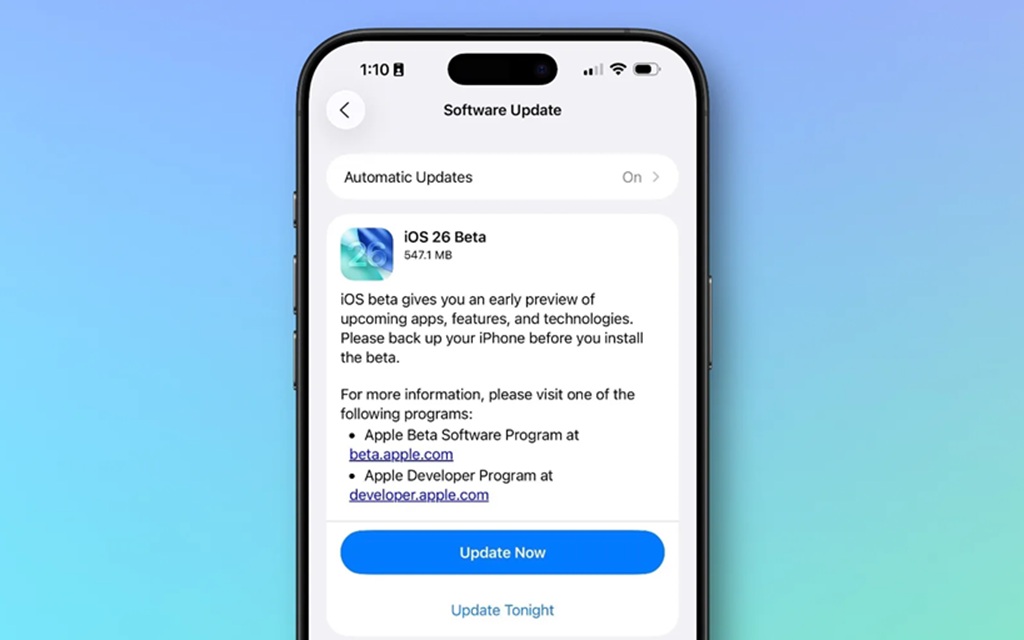 new iOS 26 beta update