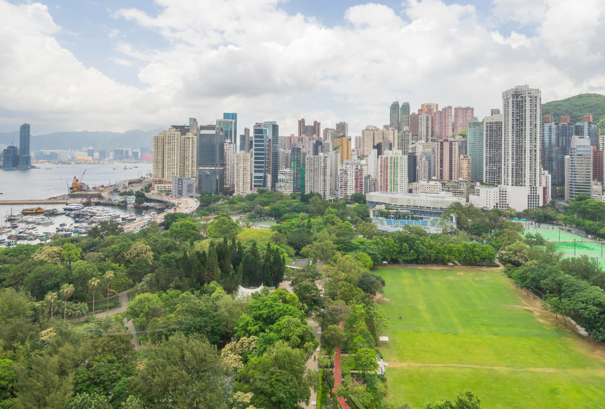Hong Kong's Victoria Park Remains Empty