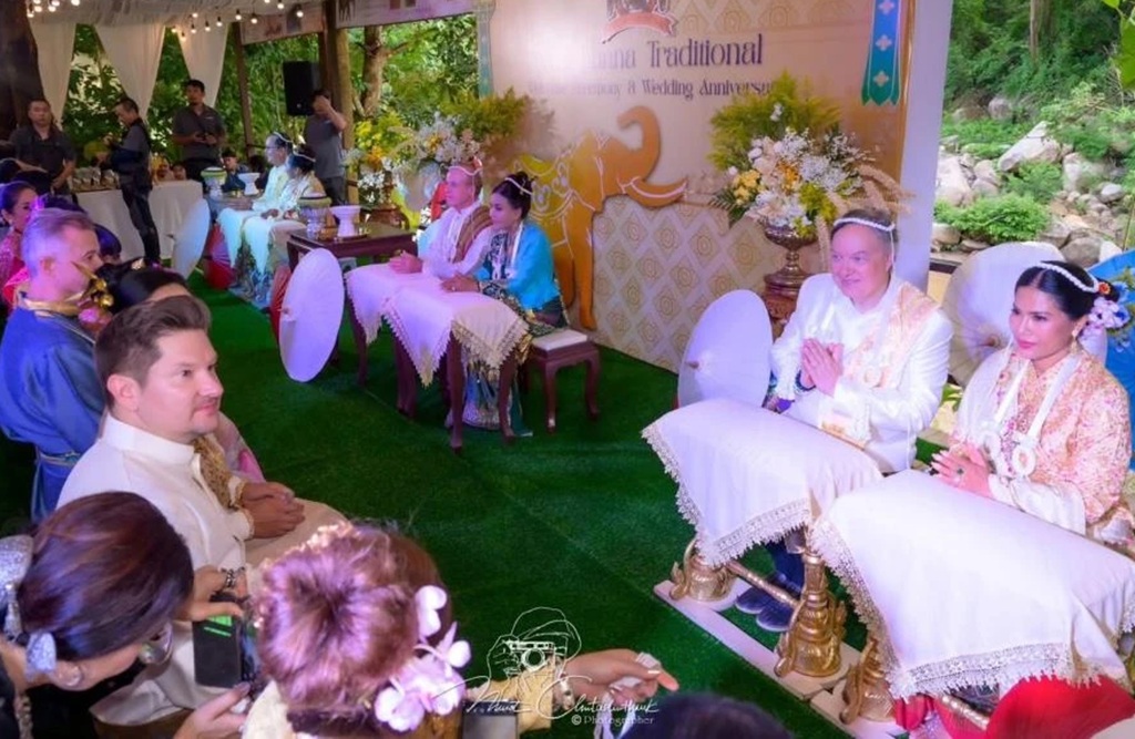 Elephant Camp Hosts Wedding Parade, chiang Mai