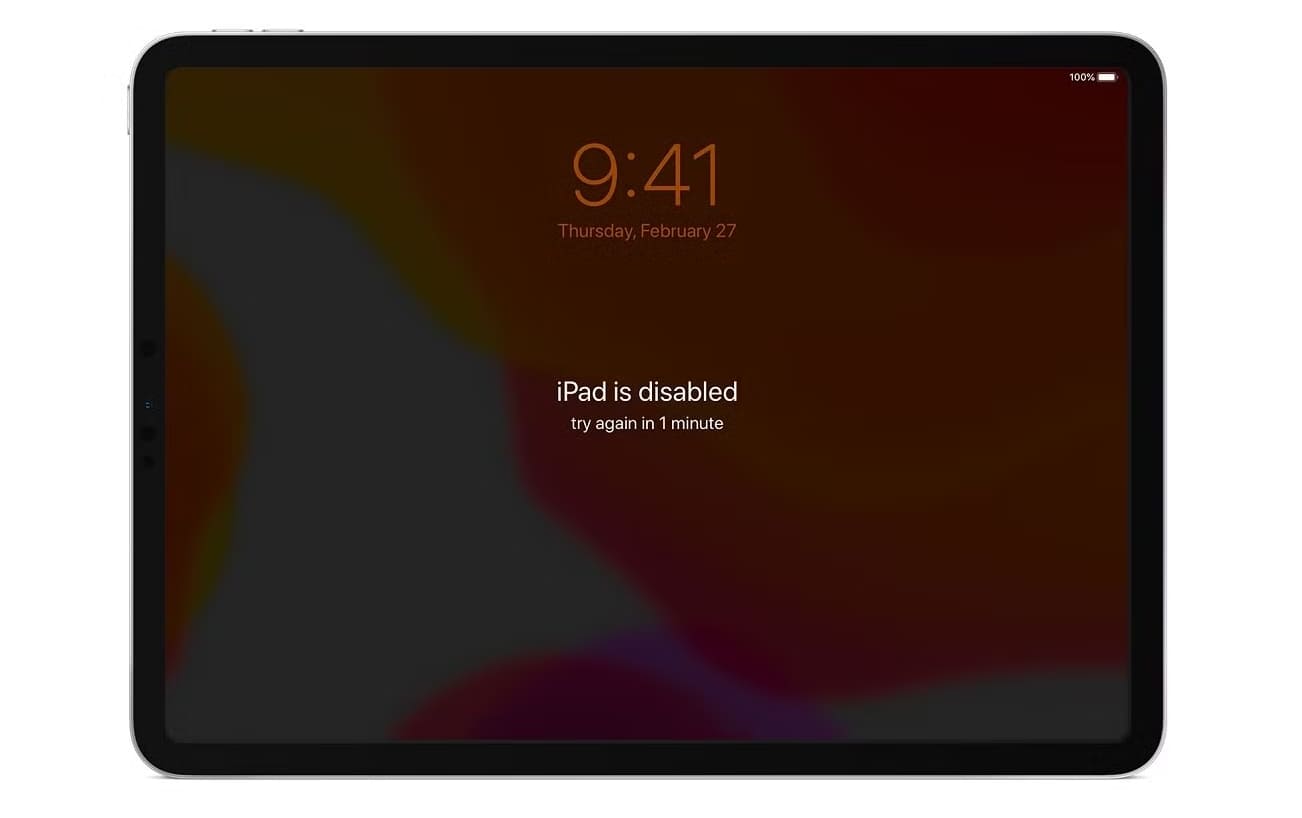 ipad forget password screen
