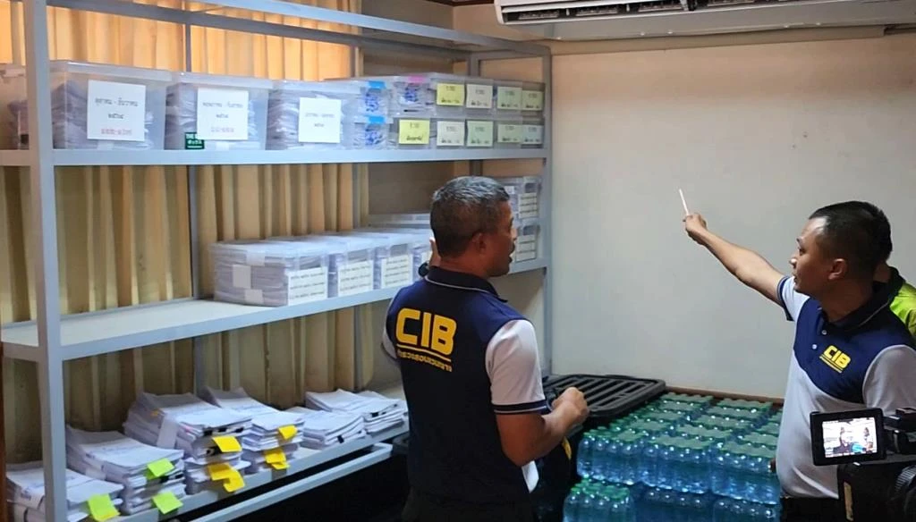 Police Inspect Wat Tha Luang Temple Assets