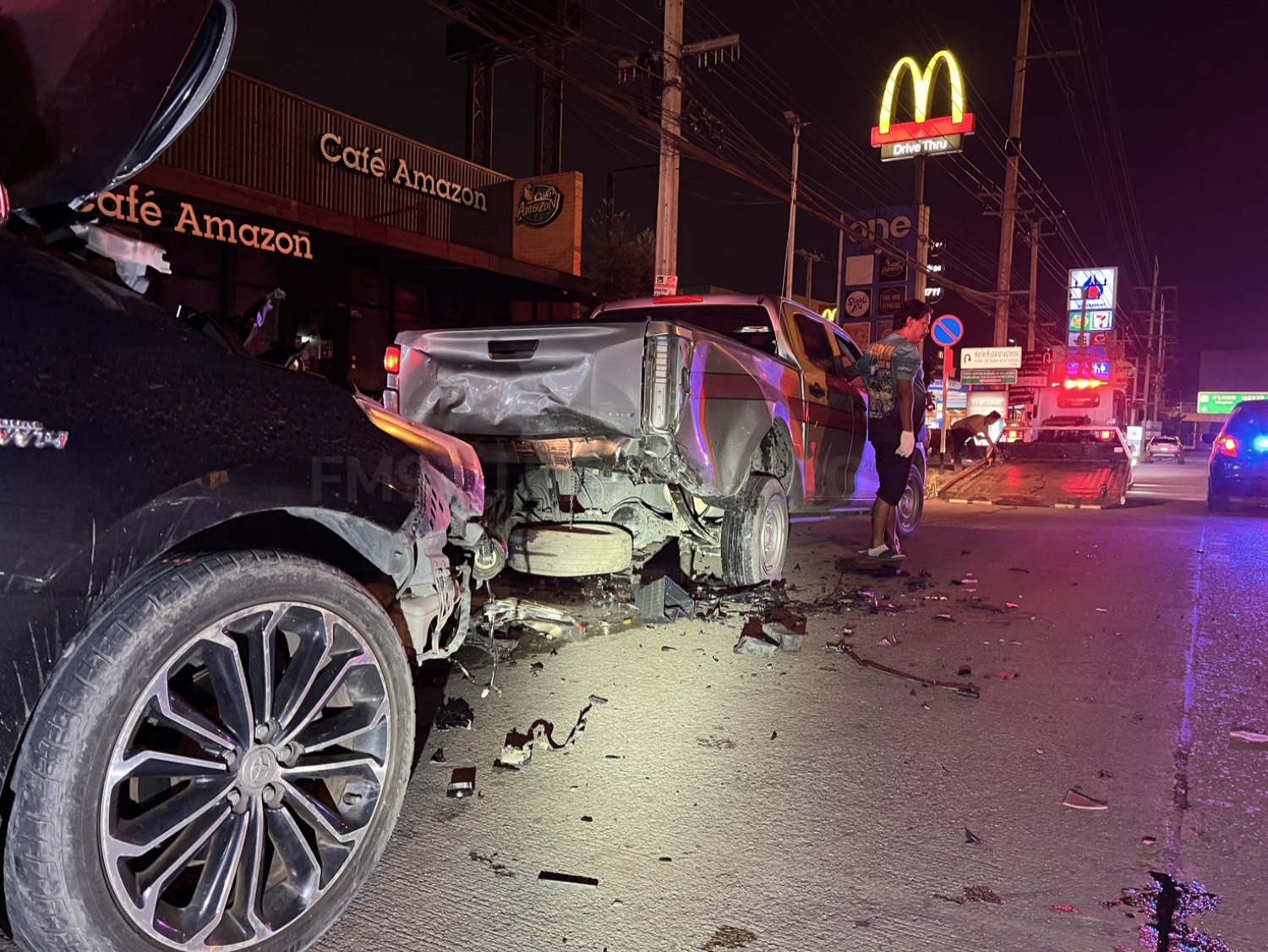 Drunk Driver Crashes into Police Patrol Truck