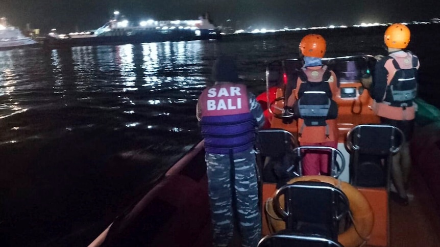 ferry sinks near Bali Please credit and share this article with others using this link: https://www.bangkokpost.com/world/3062469/four-dead-38-missing-after-ferry-sinks-near-bali-agency-says. View our policies at http://goo.gl/9HgTd and http://goo.gl/ou6Ip. © Bangkok Post PCL. All rights reserved.