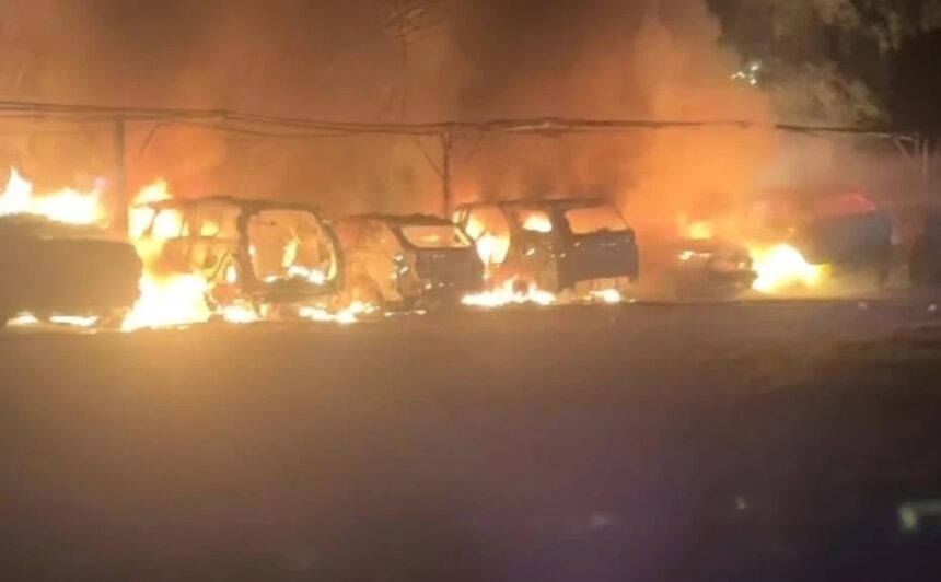 Mysterious Fire Destorys Vehicles at Resort Hotel in Udon Thani