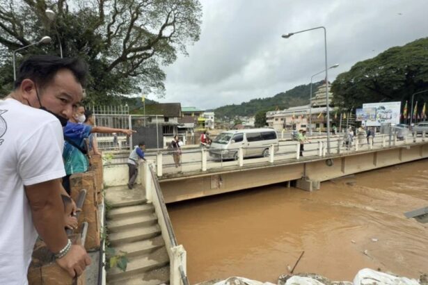 Flood Walls in Mae Sai Chiang Rai Holding