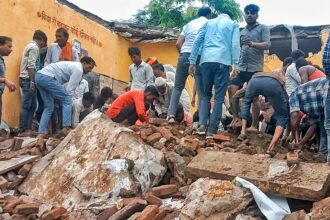School Roof Collapses in Rajasthan, India