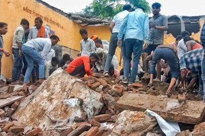 School Roof Collapses in Rajasthan, India