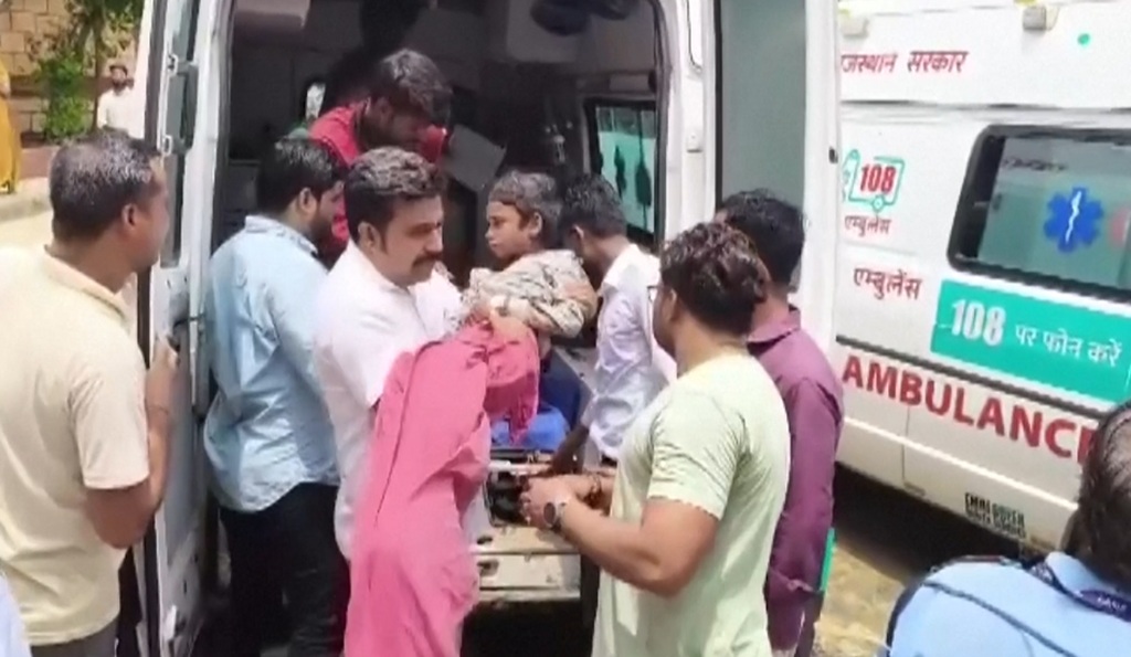 School Roof Collapses in Rajasthan, India