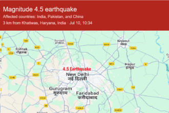 earthquake in New delhi