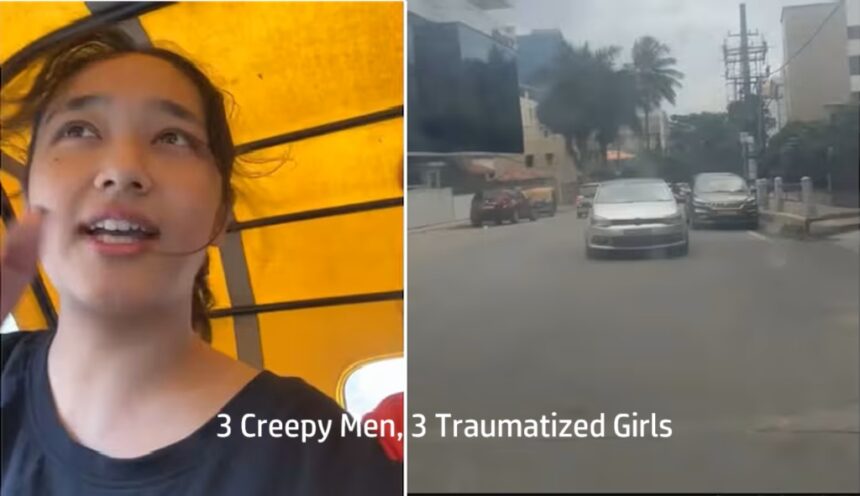 Video of video of Men Stalking 3 Women in Bengaluru