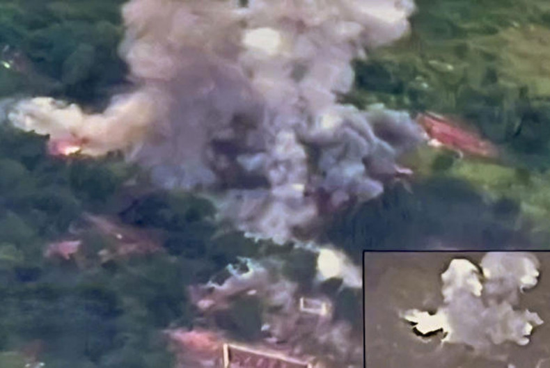 Airstrike by Royal Thai Air Force F-16 fighter jets on a Cambodian military stronghold

