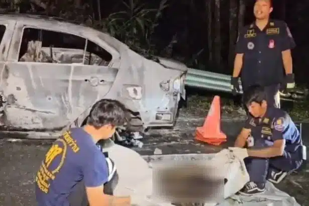 Police find the body of a young man who was murdered and burned to conceal the body,