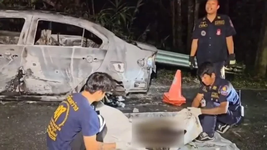 Police find the body of a young man who was murdered and burned to conceal the body,