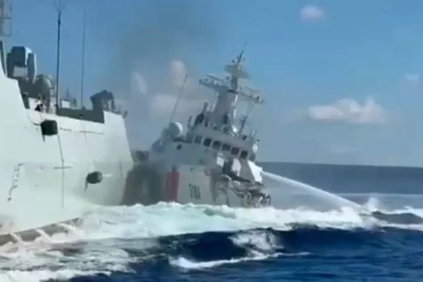Chinese ships collide south china sea