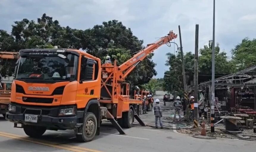Damage to Power Poles in Chiang Mai Exceeds 10 Million Baht