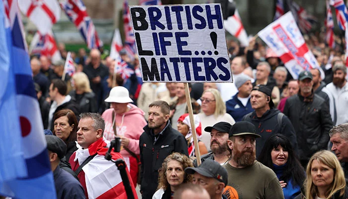 London Protesters Express Discontent 