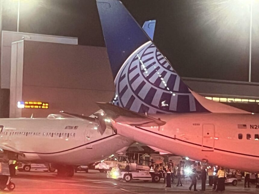 United Airlines 737 MAX Aircraft Have Tail Collision