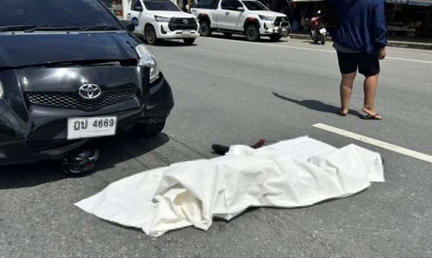 Motorcyclist stuck and killed in Mae Sai Chiang Rai