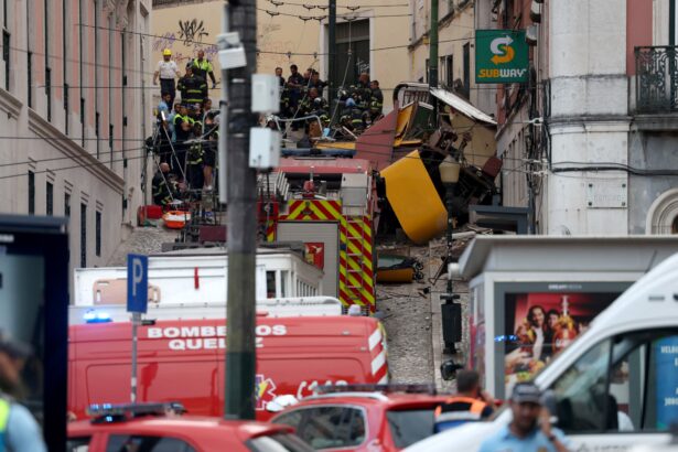 Lisbon as Gloria Funicular Derails