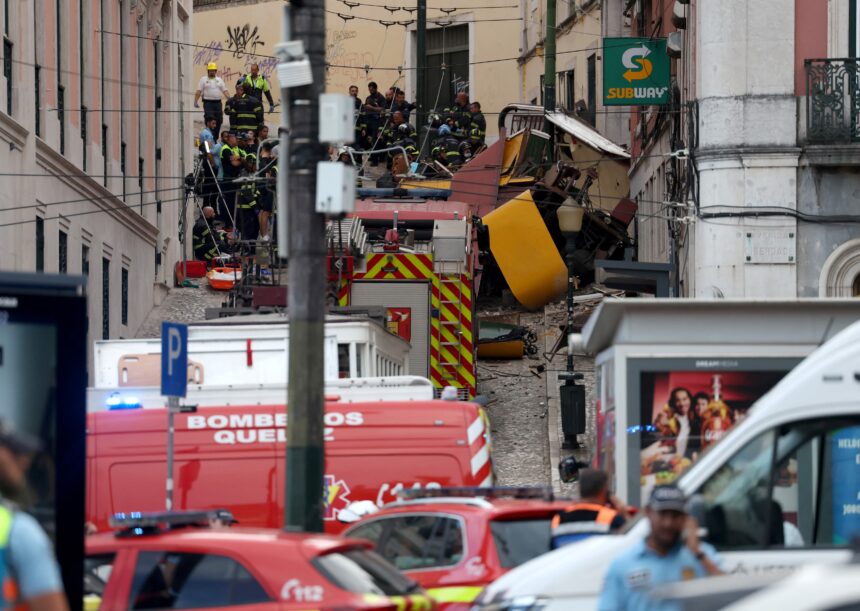 Lisbon as Gloria Funicular Derails