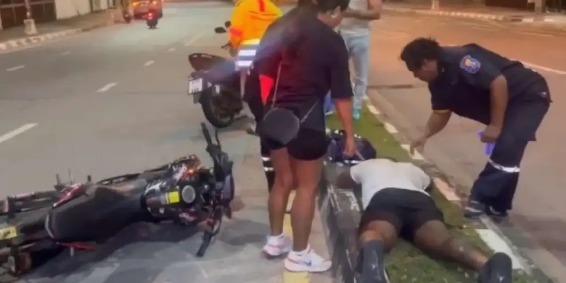 US tourist crashes bike in Pattaya 