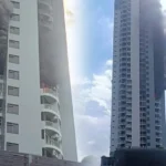 Fire Sweeps 38-Storey Condo in Bangkok