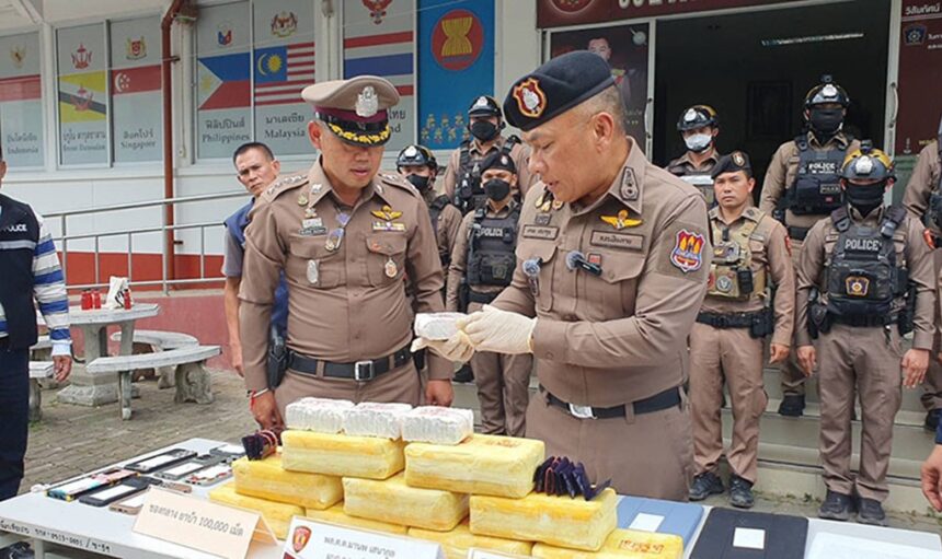 Police Chiang Rai Meth Pills Siezed
