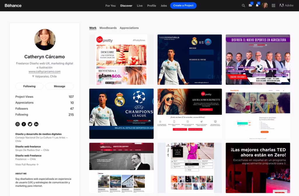 Portfolio sites