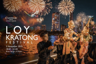Loy Krathong By the Chao Phraya River